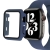Remienok + kryt + sklo pre Apple Watch 41 mm - silikón / plast - tmavomodrý