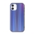 Kryt pro Apple iPhone 12 mini - barevný přechod a lesklý efekt - gumový / skleněný - tmavě modrý