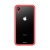 Kryt ROCK pro Apple iPhone Xr - magnetické upínání - kov / tvrzené sklo - červený / průhledný
