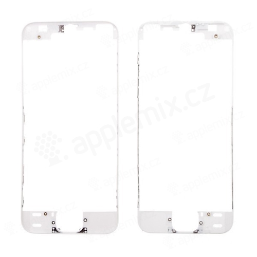 Plastový rámeček předního panelu pro Apple iPhone 5S / SE - bílý - kvalita A