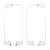 Plastový rámeček předního panelu pro Apple iPhone 5S / SE - bílý - kvalita A