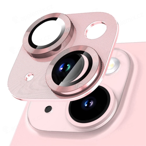 Tvrzené sklo (Tempered Glass) pro Apple iPhone 13 / 13 mini - na čočku zadní kamery - růžové
