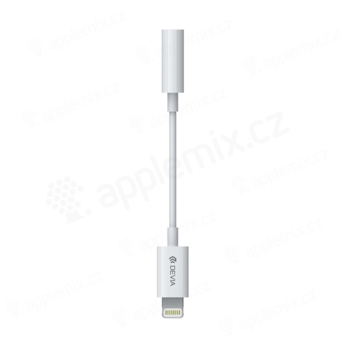 Adaptér DEVIA Lightning na 3,5 mm jack - pre Apple iPhone - 10 cm - biely