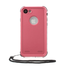 Pouzdro RedPepper Dot+ pro Apple iPhone 7 / 8 / SE (2020) / SE (2022) - voděodolné - plastové - černé / růžové