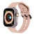 Řemínek pro Apple Watch Ultra 49mm / 45mm / 44mm / 42mm - vlnkový - silikonový - světle růžový