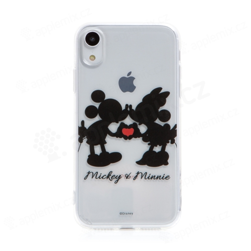 DISNEY kryt pre Apple iPhone Xr - Zamilovaní Mickey a Minnie - gumový - priehľadný