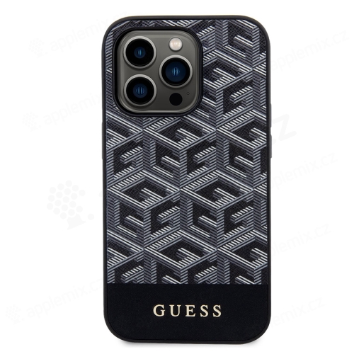 Kryt GUESS G Cube pro Apple iPhone 13 Pro Max - podpora MagSafe - umělá kůže - šedý