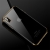 Kryt CAFELE pro Apple iPhone X - gumový / pokovené hrany - průhledný / zlatý