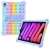 Kryt pre Apple iPad mini 6 - stojan - bubliny "pop-it" - silikónový - fialový / modrý