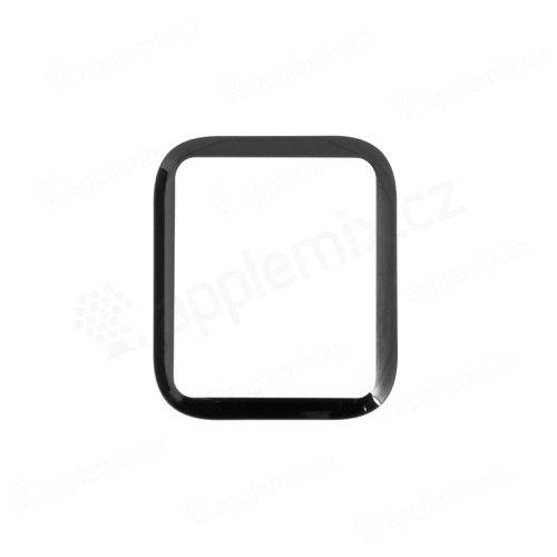 Tvrzené sklo (Tempered Glass) pro Apple Watch 44mm Series 4 / 5 / 6 / SE - 3D okraj - černé / čiré