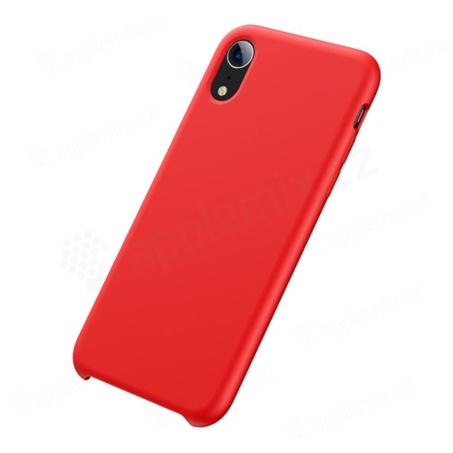 Kryt BASEUS pre Apple iPhone Xr - príjemný na dotyk - silikónový - červený