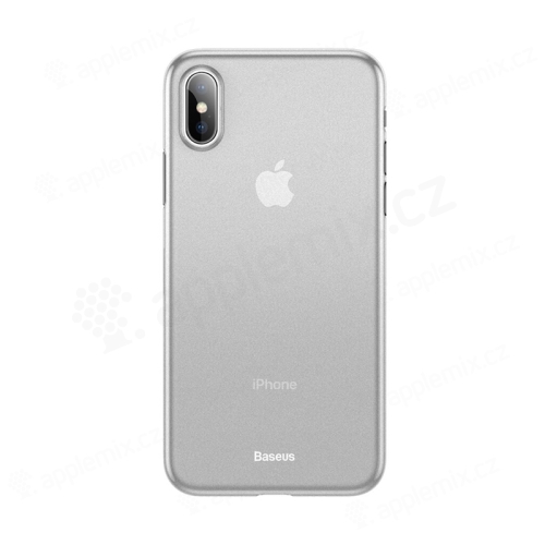 Kryt BASEUS pro Apple iPhone Xs - ultratenký - plastový - průhledný - bílý