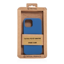 Kryt TACTICAL Velvet Smoothie pro Apple iPhone 13 mini - příjemný na dotek - silikonový - tmavě modrý