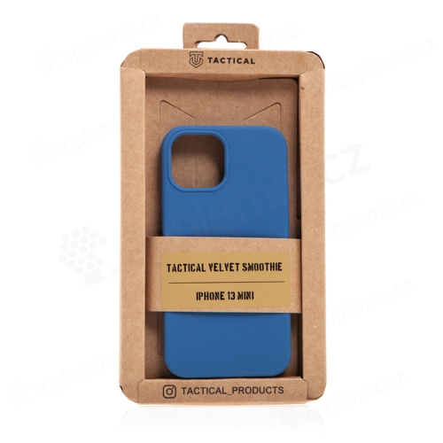 Kryt TACTICAL Velvet Smoothie pro Apple iPhone 13 mini - příjemný na dotek - silikonový - tmavě modrý