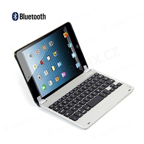 Tenká mobilní klávesnice bluetooth pro Apple iPad mini / mini 2 / mini 3 - stříbrná
