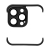 Nárazník / mini rámček pre Apple iPhone 13 Pro Max + tvrdené sklo na objektív fotoaparátu - silikón - čierny