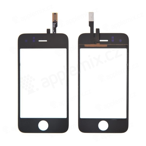 Sklo s dotykovou vrstvou (touch screen digitizer) pro Apple iPhone 3G - černý rámeček - kvalita A