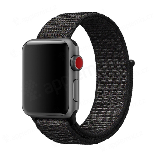 Řemínek DEVIA pro Apple Watch 42mm / 41mm / 40mm / 38mm - nylonový - černý / barevný