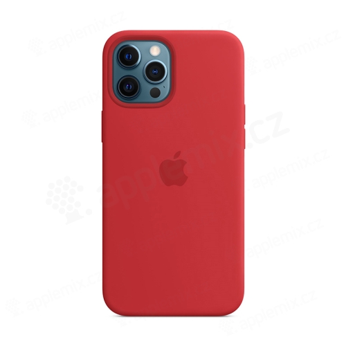 Originálny kryt pre Apple iPhone 12 Pro Max - silikónový - červený