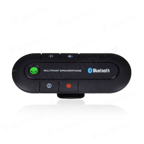 Handsfree Bluetooth sada do auta - na stínítko - magnetický držák + autonabíječka (1A) - černá
