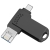 USB flashdisk pre Apple iPhone / iPad a ďalšie zariadenia - USB-A / USB-C / Lightning - kovový - sivý