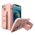 Kryt pre Apple iPhone 13 mini - Remienok / šnúrka - Gumový - Ružový