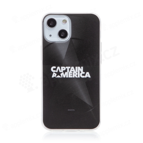 Kryt MARVEL pre Apple iPhone 13 mini - Captain America - gumový - čierny