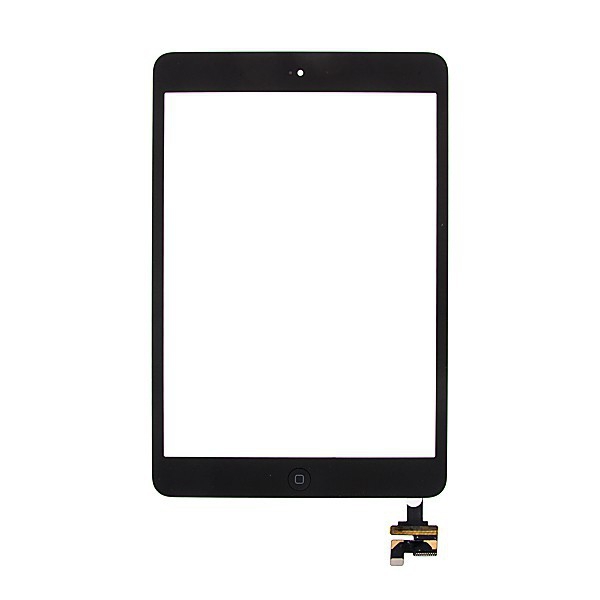 Touch screen digi s IC konektorem, flex Home Button pro Apple iPad mini / mini 2 (Retina) - černé - kvalita A+