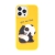 Kryt pre Apple iPhone 13 Pro Max - roztomilá panda - gumový - žltý