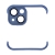 Bumper / mini rámeček pro Apple iPhone 13 + tvrzené sklo na čočky kamery - silikonový - modrý