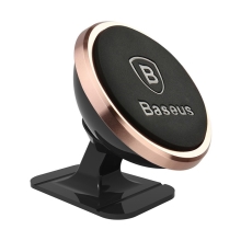 Držák BASEUS magnetický 360° otočný, nalepovací do auta - růžově zlatý (Rose Gold)