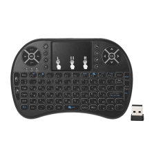 Bezdrátová klávesnice pro Apple zařízení a ovládání TV + touchpad - 2x AAA baterie - černá