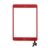 Dotykové sklo (digi displej) + konektor IC a flex s tlačidlom Home Button pre Apple iPad mini / mini 2 (Retina) - červené