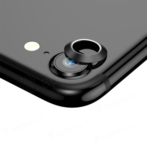 Kroužek / krytka BASEUS na kameru pro Apple iPhone 7 / 8 - kovový - černý