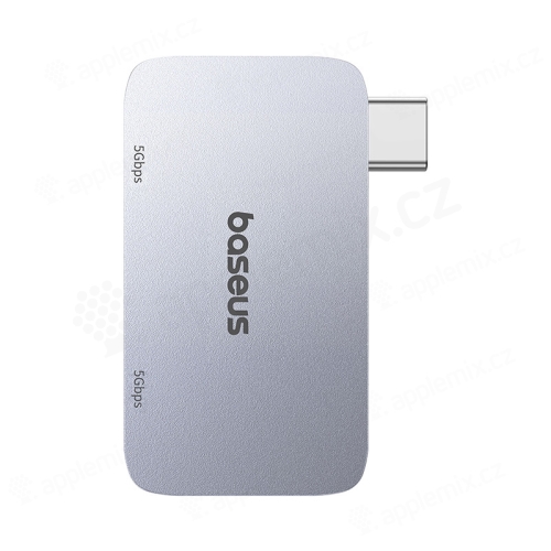 Rozbočovač BASEUS pre Apple MacBook - USB-C na 2x USB-A 3.0 - mini - sivý