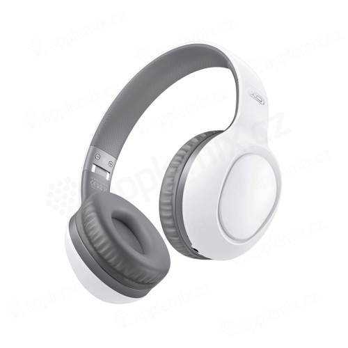 Bezdrátová Bluetooth sluchátka XO - skládací - 3,5mm jack - bílá