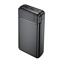 Externí baterie / power bank MAXLIFE - 2x USB + USB-C - 20000 mAh - černá