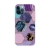 Kryt pre Apple iPhone 13 Pro Max - gumový - fialové šesťuholníky