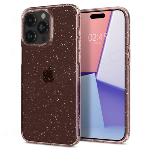 Kryt SPIGEN Liquid Crystal pro Apple iPhone 15 Pro - gumový - průhledný / růžový