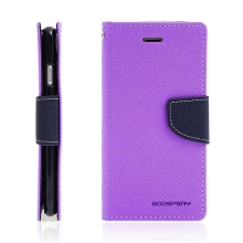 Pouzdro Mercury Fancy Diary pro Apple iPhone 7 / 8 / SE (2020) - stojánek a prostor na doklady - fialové / modré