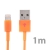 Synchronizačný a nabíjací kábel Lightning pre Apple iPhone / iPad / iPod - oranžový - 1 m