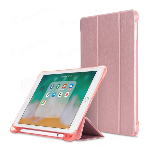 Puzdro/kryt pre Apple iPad 9.7 (2017-2018) / Air 1 / 2 / Pro 9,7" - Funkcia Smart Sleep - Gumené - Rose Gold Pink