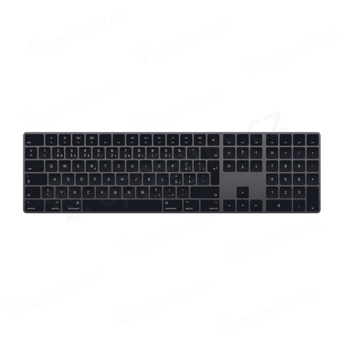 Originální Apple Magic Keyboard / klávesnice s číselnou klávesnicí - česká - Space Grey šedá