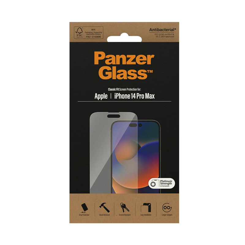 Tvrzené sklo (Temperd Glass) PANZERGLASS pro Apple iPhone 14 Pro Max - classic