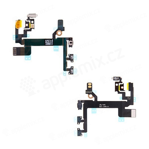 Flex kabel s přepínačem MUTE + ovládání hlasitosti + POWER pro Apple iPhone 5S - kvalita A+