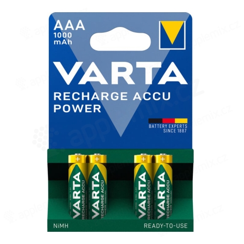 Baterie nabíjecí VARTA R3 1000mAh - AAA - NiMH 1,2V - sada 4 kusů