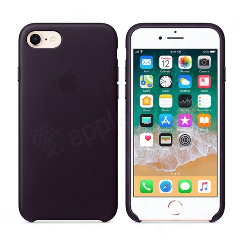 Originální kryt pro Apple iPhone 7 / 8 - kožený - lilkově fialový
