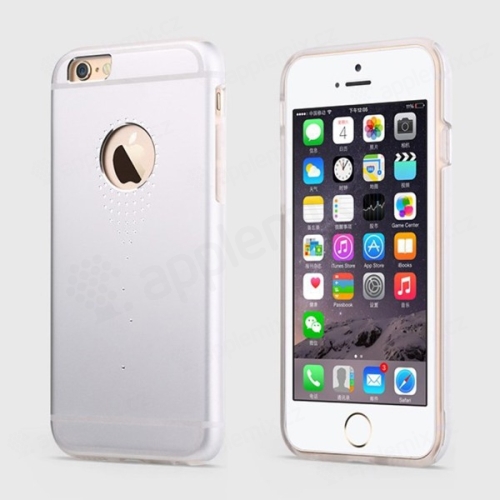 Hliníkový / silikonový kryt USAMS pro Apple iPhone 6 / 6S - výřez pro logo zdobený kamínky