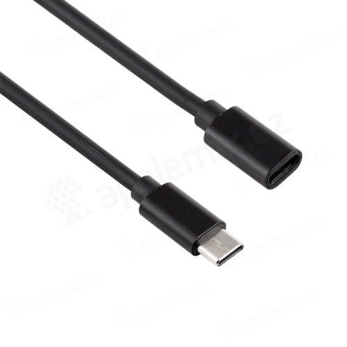 Kábel USB-C samec / USB-C samica - predĺženie - 1 m - čierny