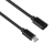 Kabel USB-C male / USB-C female - prodlužovací - 1m - černý